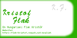 kristof flak business card